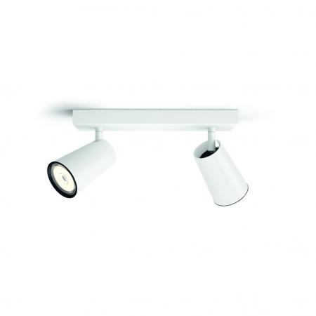Philips myLiving Moderner 2-flammiger Spot Paisley in weiß