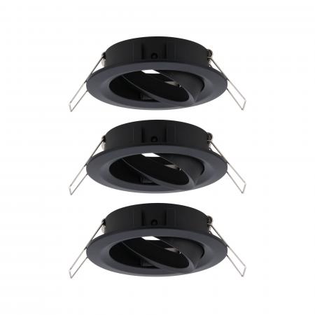 Paulmann 92487 EBL Choose 3er Spot schwenkbar max 3x10W 230V 51mm Schwarz matt Alu