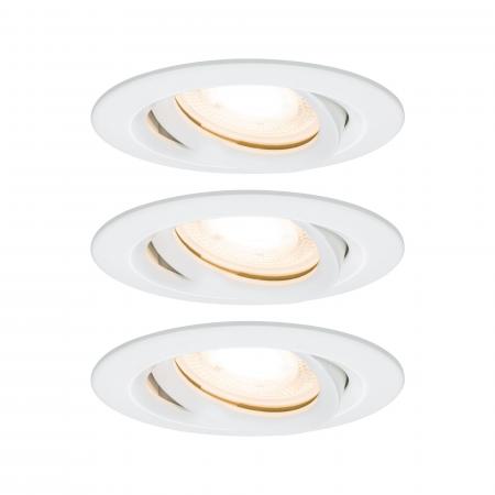 Paulmann 92898 Einbauleuchte Set Nova Plus IP65 schwenkbar LED 3x 7W GU10 Weiß