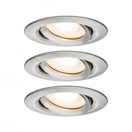 Paulmann 92900 Einbauleuchte Set Nova Plus IP65 schwenkbar LED 3x 7W GU10 Eisen geb