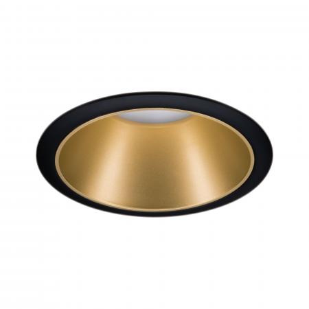 Paulmann 93395 EBL Cole rund starr max 1x10W GU10 230V schwarz matt/gold Alu/Kunststoff