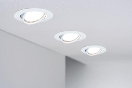 Paulmann 93400 Einbauleuchte LED Base rund max. 10x10W GU10 Weiß