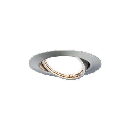 3er-Set Paulmann 93420 Einbauleuchte Base rund schwenkbar LED Eisen gebürstet