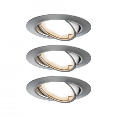Paulmann 93421 Einbauleuchte Base Coin LED schwenkbar 3x5W Eisen geb/Metall