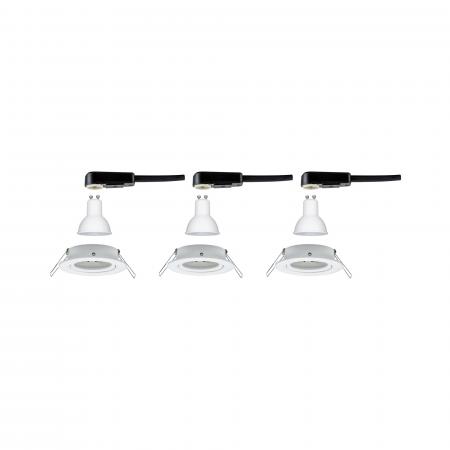 3er Set schwenkbare LED Einbauleuchten Nova 2700K Weiß Paulmann 93431