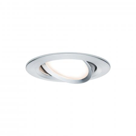 Paulmann 93451 Einbauleuchte Set Nova Coin rund schwenkbar LED 3x6.5W 2700K Alu gedreht/Alu