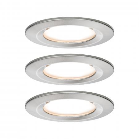 Paulmann 93458 Einbauleuchte Set Nova Coin rund starr LED 3x6.5W 2700K Eisen