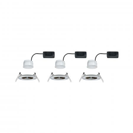 Paulmann 93458 Einbauleuchte Set Nova Coin rund starr LED 3x6.5W 2700K Eisen