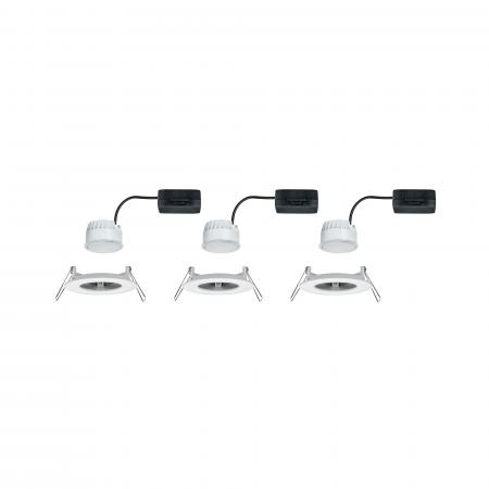 Paulmann 93460 Einbauleuchte Set Nova Coin rund starr LED 3x6.5W 2700K Weiß/Alu