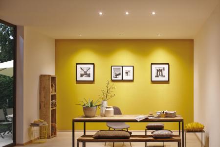 Paulmann 93467 Einbauleuchte Set Nova rd schw LED 3stepdim 3x6.5W GU10 Weiß/Alu