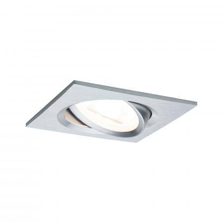 Paulmann 93473 Einbauleuchte Set Nova eckig schw LED 3-stepdim 6.5W GU10 Alu
