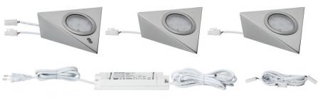 Set LED Möbel Unterschrankleuchten Eisen gebürstet Paulmann 93572