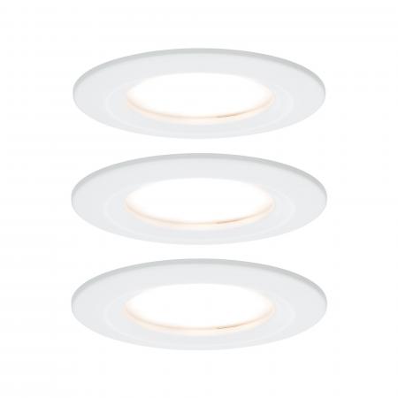 Paulmann 93870 Einbauleuchte Set Nova Plus Coin rund starr LED 3x 6.8W 2700K Weiß/Alu IP44