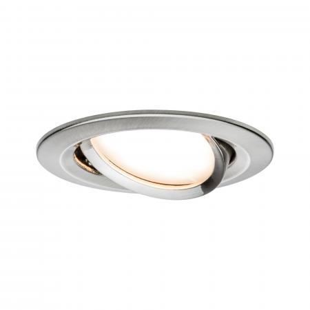 Paulmann 93877 Einbauleuchte Set Nova Plus Coin dim rund schwb LED 6W 2700K Eisen/Alu