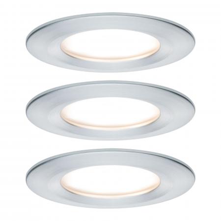 Paulmann 93901 Einbauleuchte Set Nova Plus Coin dim rund starr LED 3x6.8W 2700K Alu IP44
