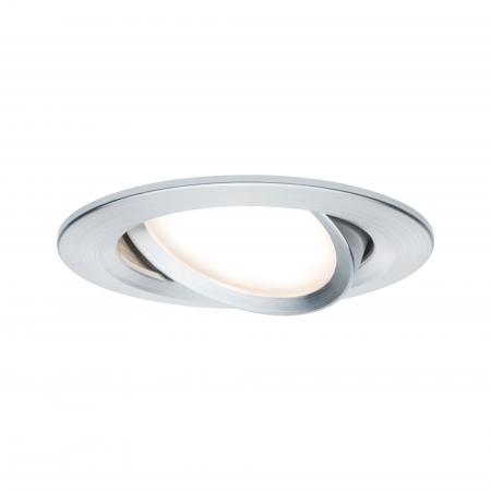 Paulmann 93902 Einbauleuchte Set Nova Plus Coin dim rund schwb LED 6W 2700K Alu