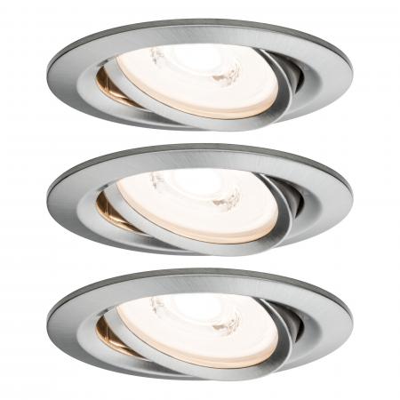 Paulmann 93944 Premium Einbauleuchte Set Reflector Coin rd schwb. dimmbar LED 3x6.8W Eisen