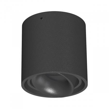 EVN 941009 Deckenanbauleuchte schwarz rund GU10 230 V AC dimmbar drehbar 355° schwenkbar 20°