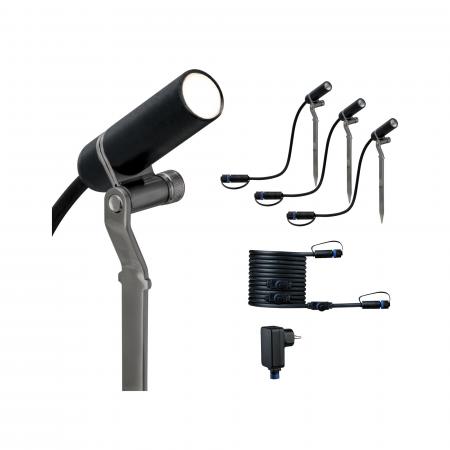 Paulmann 94154 Outdoor Plug & Shine Spot Plantini Basis Set Erdspieß