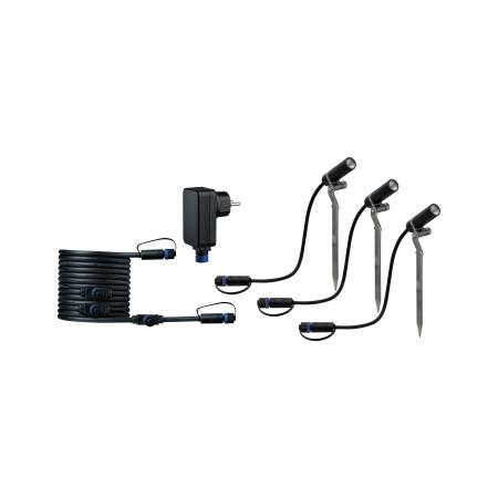 Paulmann 94154 Outdoor Plug & Shine Spot Plantini Basis Set Erdspieß