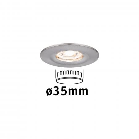 Paulmann 94300 EBL Nova mini Coin rund starr IP44 LED 1x4W 310lm Eisen geb/Alu
