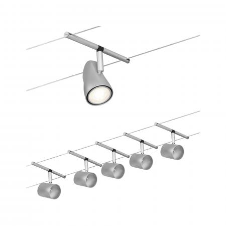 Paulmann 94465 Seilsystem Set Cup 5-flammig Chrom matt GU5,3 12V DC