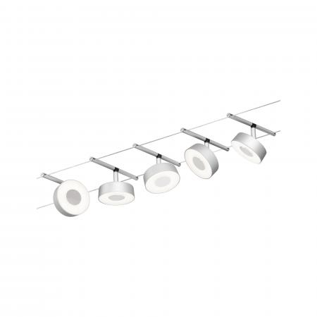 Paulmann 94475 Seilsystem Circle 5-flammig mattes Chrom 230V/12V DC warmweiß