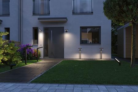 Paulmann 94547 Plug & Shine LED Pollerleuchte Ito Einzelleuchte Vertikale Ausrichtung staubdicht Strahlwasser geschützt warmweiß 6W Anthrazit