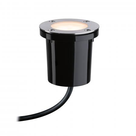 Paulmann 94588 Plug & Shine LED Bodeneinbauleuchte Smart Home Zigbe IP65 Tunable Warm 4,6W Schwarz/Edelstahl