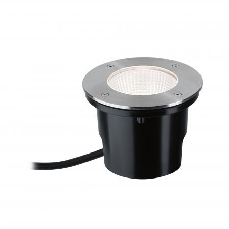 Paulmann 94654 LED Bodeneinbauleuchte Durea  staubdicht 1m unter Wasser geschützt rund 153mm warmweiß 8W Edelstahl Metall