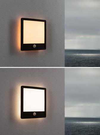Paulmann 94709 LED Außenpanel Smart Home Zigbee Lamina Backlight Bewegungsmelder IP44 eckig Tunable 14W Schwarz