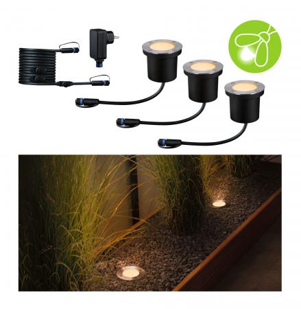 Paulmann 94717 Plug & Shine LED Bodeneinbauleuchte Floor Basisset IP67 extra warmweiß 4,5W Anthrazit