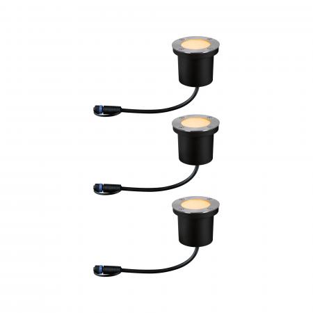 Paulmann 94717 Plug & Shine LED Bodeneinbauleuchte Floor Basisset IP67 extra warmweiß 4,5W Anthrazit