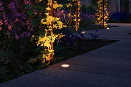 Paulmann 94721 Plug & Shine LED Bodeneinbauleuchte Floor Einzelleuchte IP67 extra warmweiß 2W Silber