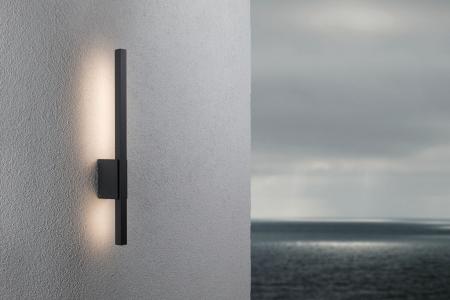 Paulmann 94743 LED Außenwandleuchte Stan modern seewasserresistent Spritzwasser geschützt  600mm warmweiß 9W 220lm 230V  Anthrazit  Aluminium