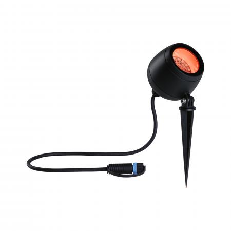 Paulmann 94769 Plug & Shine LED Gartenstrahler Smart Home Zigbee Kikolo IP65 RGBW+ 6,2W Anthrazit
