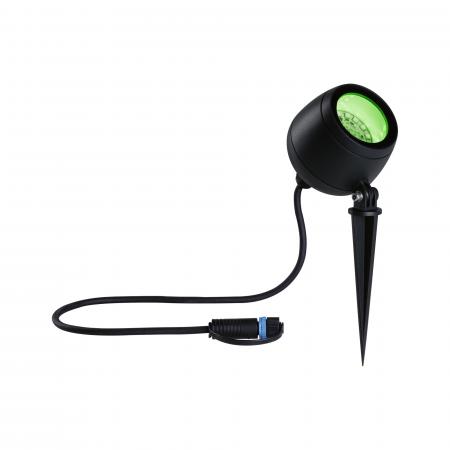 Paulmann 94769 Plug & Shine LED Gartenstrahler Smart Home Zigbee Kikolo IP65 RGBW+ 6,2W Anthrazit