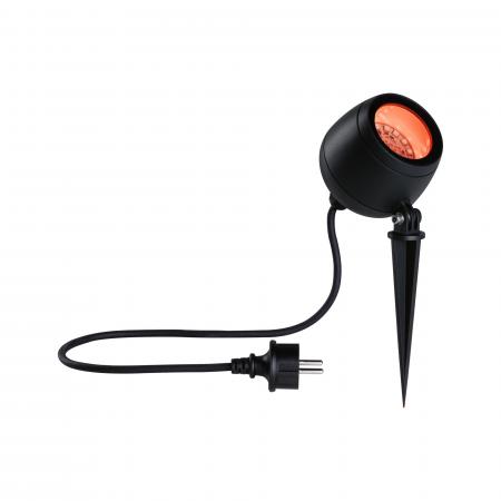 Paulmann 94771 LED Gartenstrahler Smart Home Zigbee Kikolo IP65 90mm RGBW+ 6,2W 440lm 230V Anthrazit Kunststoff#Aluminium