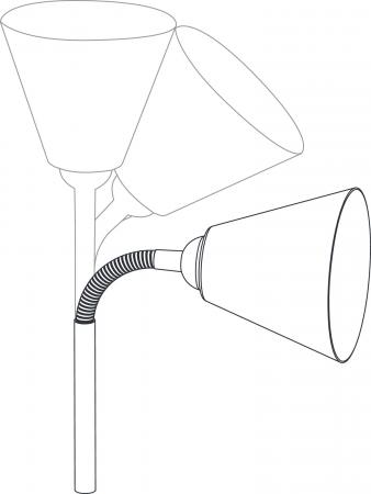 Paulmann 95431 AS Klemml Vitis E14 weiß Flexarm Schnurschalter Kabell 1,50m - Assistance-Leuchte