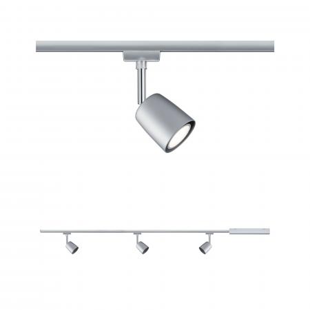 1m Schienensystem mit 3 Spots Paulmann 95462 URail Set Cover in Chrom