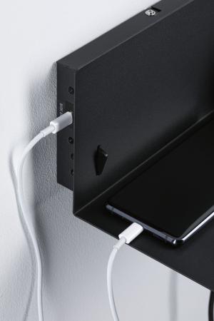 Paulmann 96775 Wandleuchte Devara USB C E27 230V max. 40W dimmbar Schwarz matt