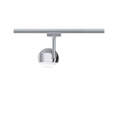 Paulmann 96803 URail LED Schienenspot Capsule II Einzelspot 6,3W modern neutralweiß dimmbar Chrom matt/Chrom