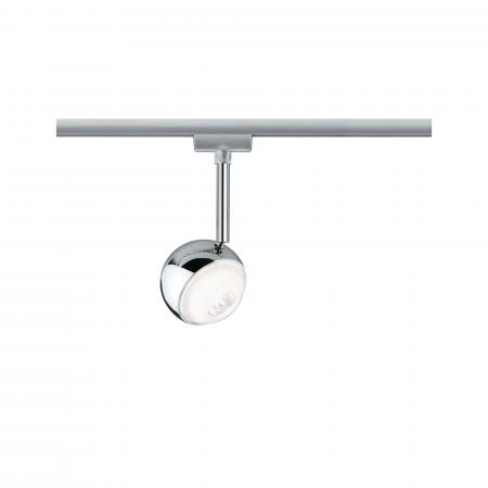 Paulmann 96803 URail LED Schienenspot Capsule II Einzelspot 6,3W modern neutralweiß dimmbar Chrom matt/Chrom