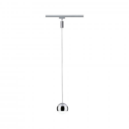Paulmann 96804 URail LED Pendel Capsule II 6,3W modern neutralweiß dimmbar Chrom matt/Chrom