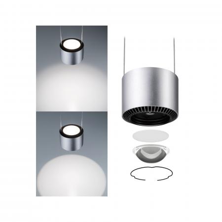 Paulmann 96811 URail LED Pendel Aldan 4,5W neutralweiß modern dimmbar Chrom matt/Schwarz