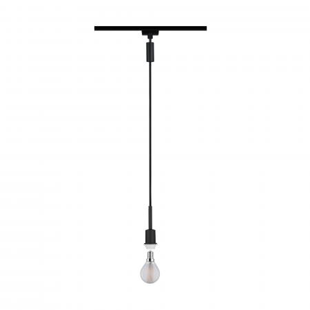 Paulmann 96912 URail DecoSystems Pendel max 1x20W E14 230V Schwarz matt, Stoffkabel