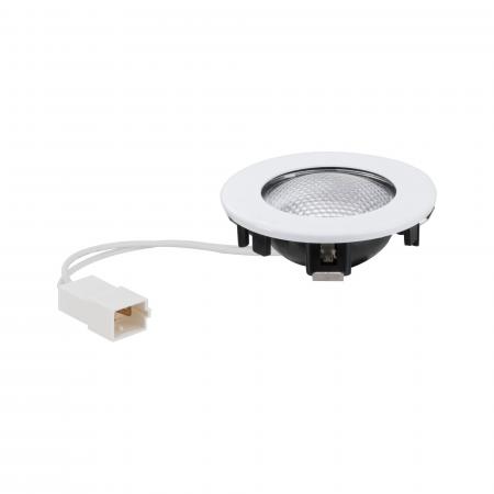 Paulmann 98432 Möbel Einbauleuchte Schutzglas strukturiert max.20W 12V G4 66mm Weiß