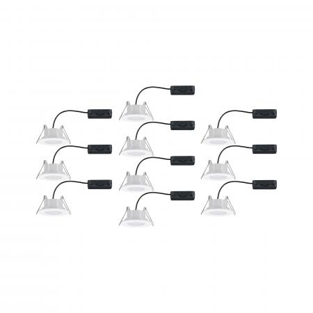Paulmann 99922 Einbauleuchte Set Calla BBC/IP65 rund schwenkbar LED 10x680lm 4000K 6W Weiß