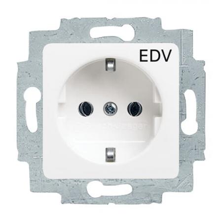 Busch-Jaeger 20 EUCQ/DV-214 SCHUKO® Steckdosen-Einsatz mit Aufdruck "EDV"