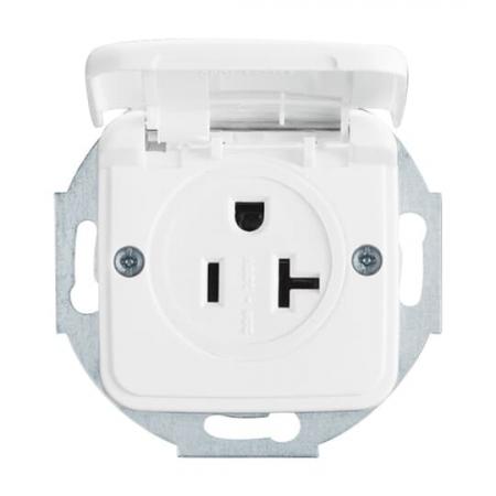 Busch-Jaeger 3016 EUK-214 Busch-Nema Steckdosen-Einsatz mit Zentralscheibe 2-polig (2 P + E)